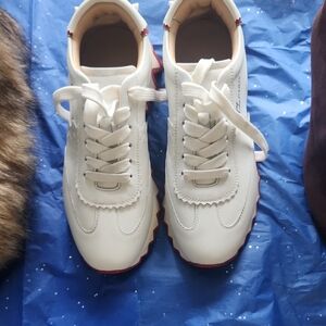 3 Pair Of Shein Winter Boots And One Pair Of Christain Louboutin Sneakers.